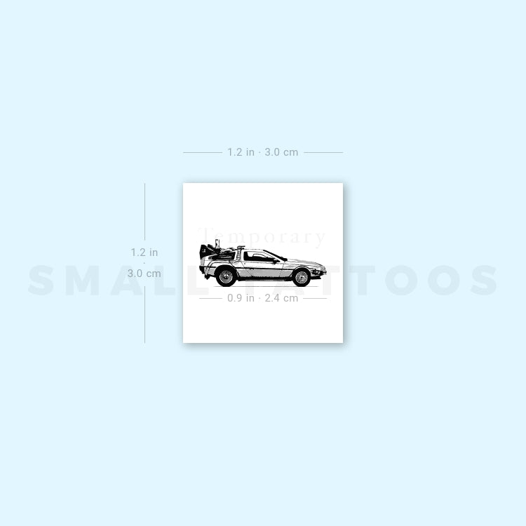 Delorean DMC-12 Temporary Tattoo (Set of 3)