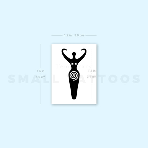Spiral Goddess Symbol Temporary Tattoo (Set of 3)