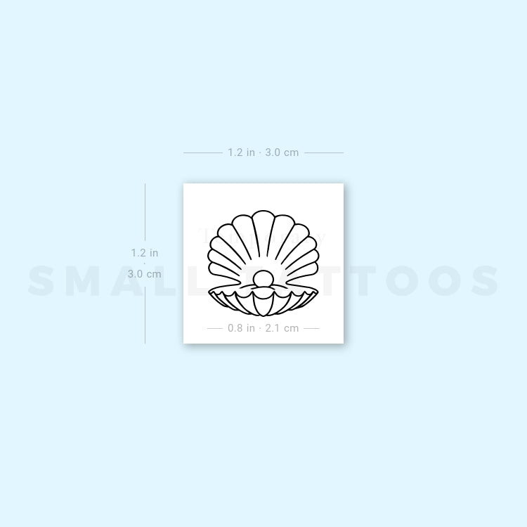 Scallop Temporary Tattoo (Set of 3)