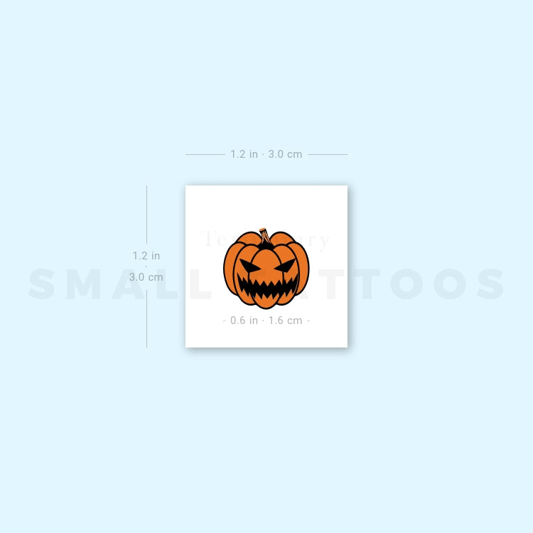 Tatuaje temporal de Jack-o'-Lantern (juego de 3)