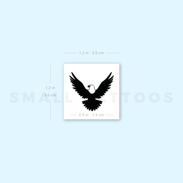 Tatuaje temporal de águila calva americana (juego de 3)