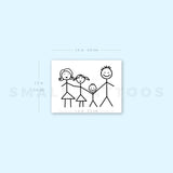 Family Drawing Temporary Tattoo (Set of 3)