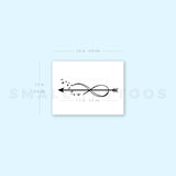 Infinity Arrow Birds Temporary Tattoo (Set of 3)