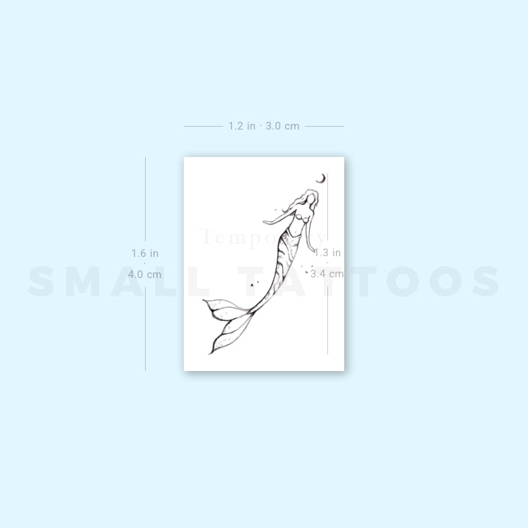 Mermaid By Stefano Mazza Temporary Tattoo (Set of 3)