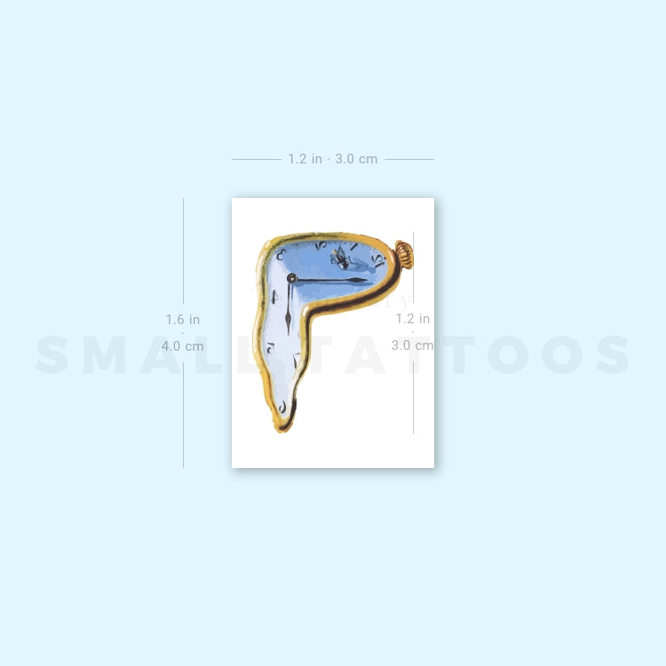 Color Melting Clock Temporary Tattoo (Set of 3)