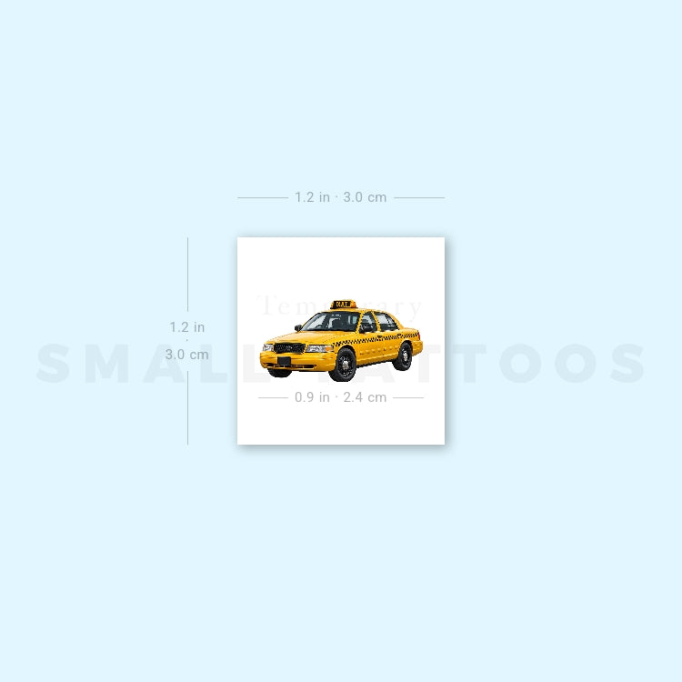 NYC Taxi Cab Temporary Tattoo (Set of 3)