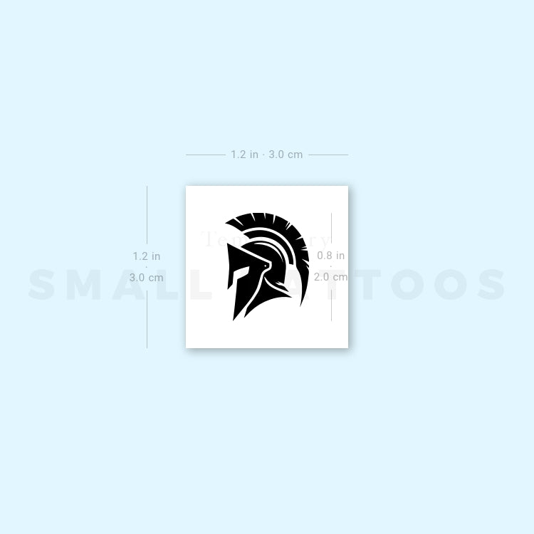 Spartan Helmet Temporary Tattoo (Set of 3)