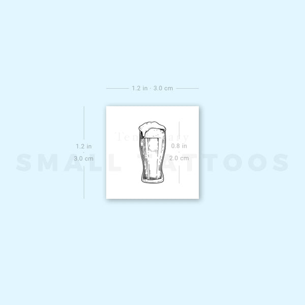 Pint Of Beer Temporary Tattoo (Set of 3)