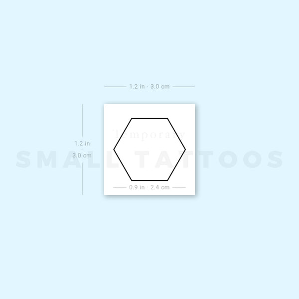 Hexagon Temporary Tattoo (Set of 3)