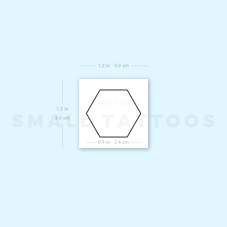 Hexagon Temporary Tattoo (Set of 3)