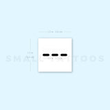 Morse Code O Temporary Tattoo (Set of 3)