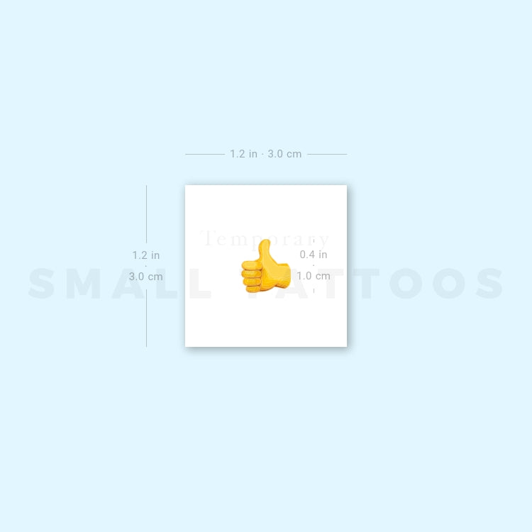 Thumb Up Emoji Temporary Tattoo (Set of 3)