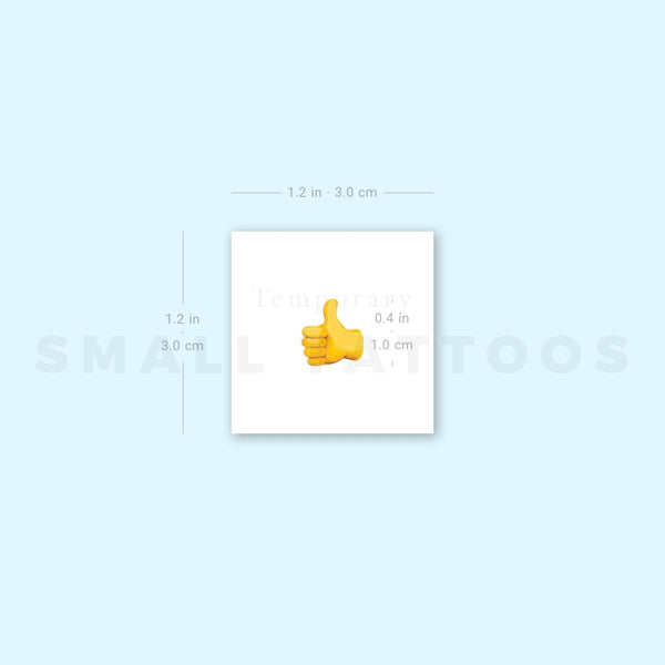 Thumb Up Emoji Temporary Tattoo (Set of 3)