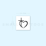 Cross Heart Temporary Tattoo (Set of 3)