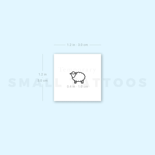 Tiny Sheep Temporary Tattoo (Set of 3)