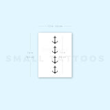 Four Anchors Temporary Tattoo (Set of 3)