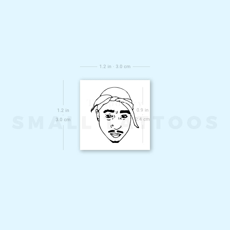 Tupac Temporary Tattoo (Set of 3)