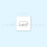 Grizzly Bear Temporary Tattoo (Set of 3)