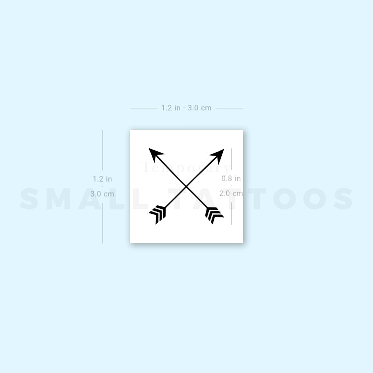 Crossed Arrows Temporary Tattoo (Set of 3)