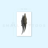 Crocodile And Shadow Temporary Tattoo (Set of 3)