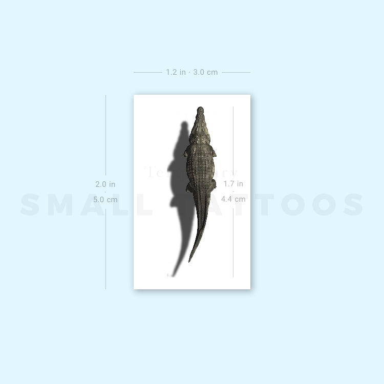 Crocodile And Shadow Temporary Tattoo (Set of 3)