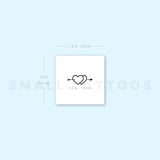 Double Heart And Arrow Temporary Tattoo (Set of 3)