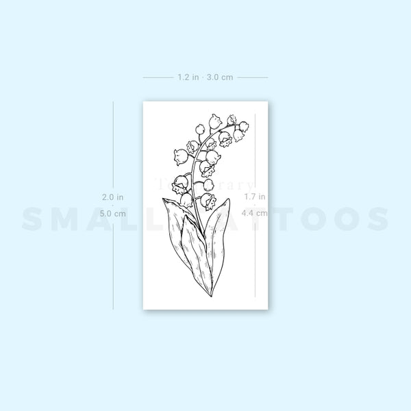 Lily-of-the-valley Temporary Tattoo (Set of 3)