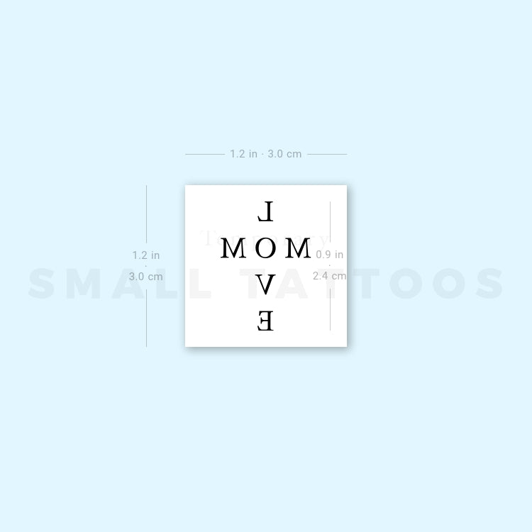Tatuaje temporal "Amo a mi mamá" (juego de 3)