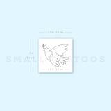 Dove Of Peace Temporary Tattoo (Set of 3)