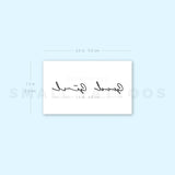 Handwritten Font Good Girl Temporary Tattoo (Set of 3)