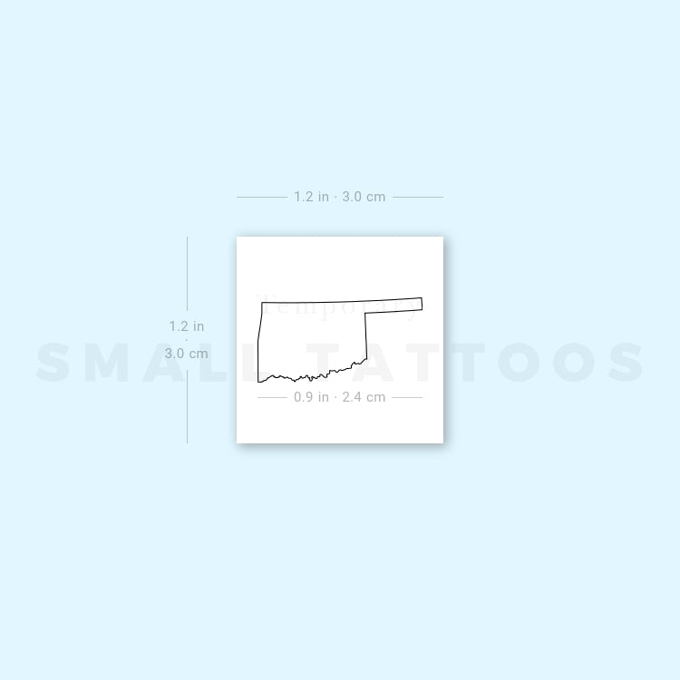 Tatuaje temporal del mapa de Oklahoma (juego de 3)