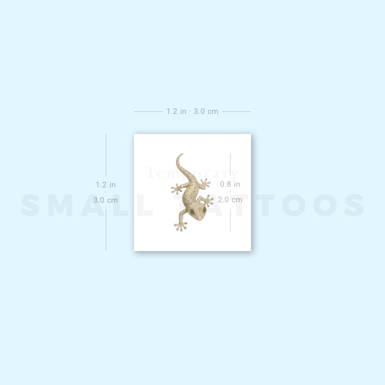 Watercolor Gecko Temporary Tattoo (Set of 3)