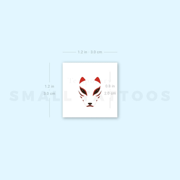 Kitsune Mask Temporary Tattoo (Set of 3)