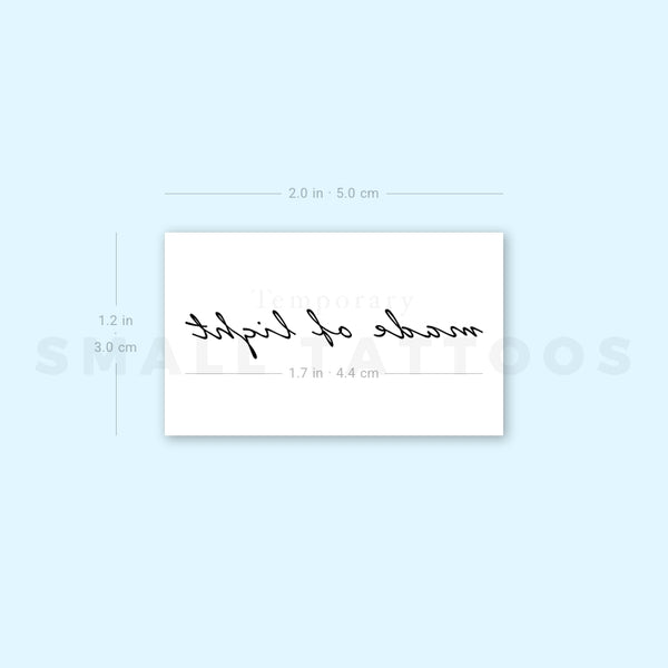 Made Of Light Temporary Tattoo (Set of 3)