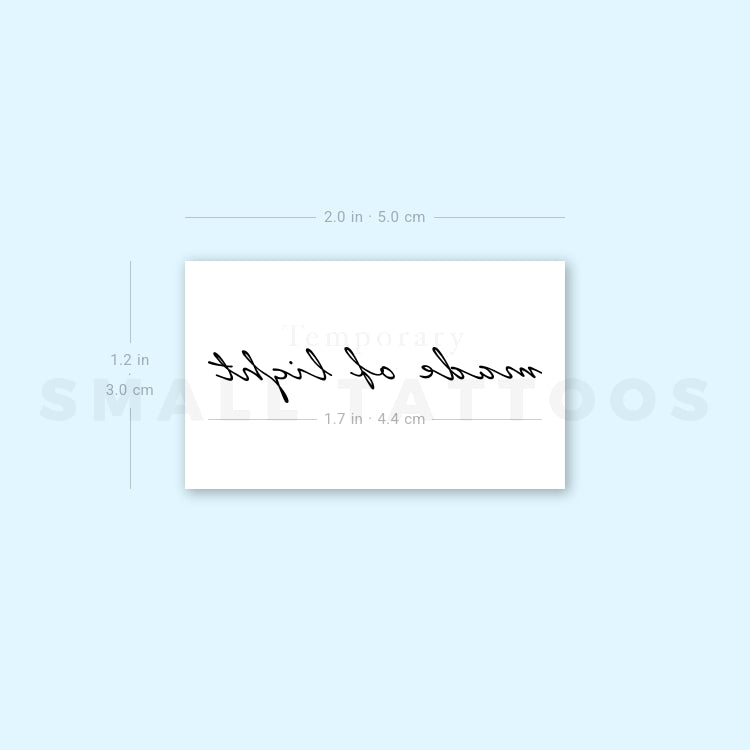 Made Of Light Temporary Tattoo (Set of 3)