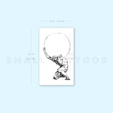 Crouching Figure Of Atlas Temporary Tattoo (Set of 3)