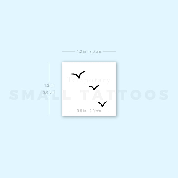 Little Three Birds Temporary Tattoo (Set of 3)