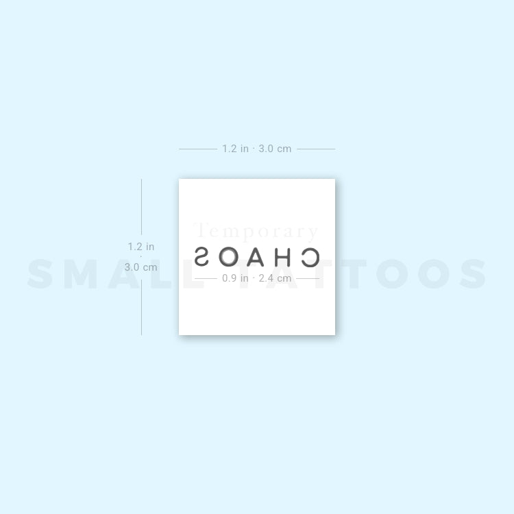 Chaos By Stefano Mazza Temporary Tattoo (Set of 3)