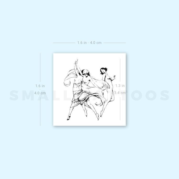 Three Muses Temporary Tattoo (Set of 3)