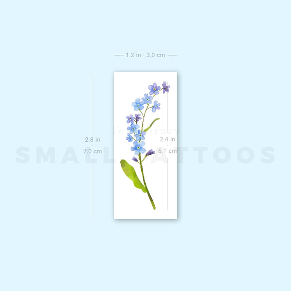 Forget-me-not Temporary Tattoo (Set of 3)