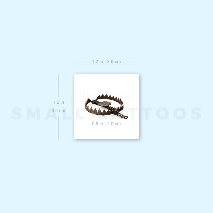 Bear Trap Temporary Tattoo (Set of 3)