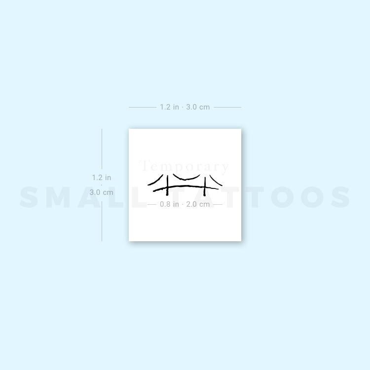 Minimalist Bridge Temporary Tattoo (Set of 3)