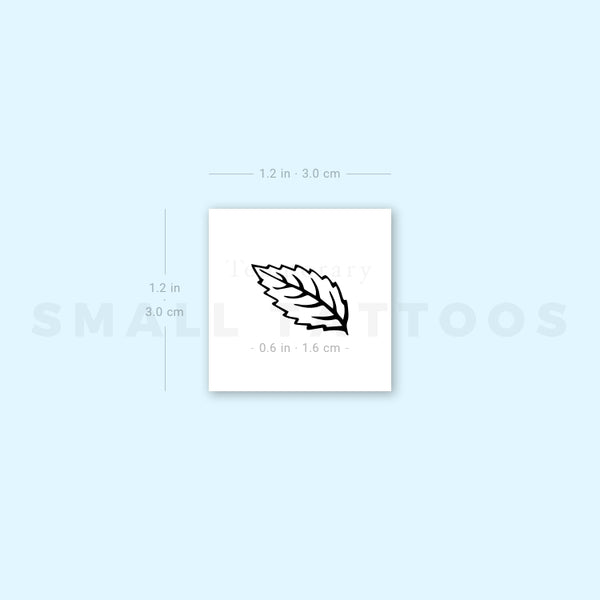 Mint Leaf Temporary Tattoo (Set of 3)