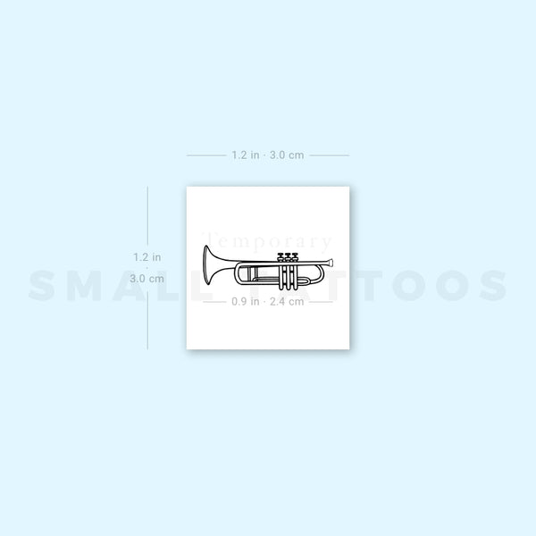 Trumpet Temporary Tattoo (Set of 3)