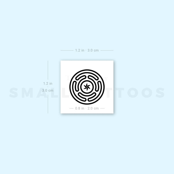 Hecate’s Wheel Temporary Tattoo (Set of 3)