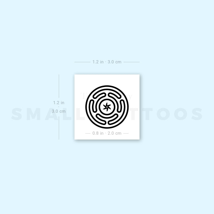 Hecate’s Wheel Temporary Tattoo (Set of 3)