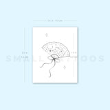Hand Fan By Stefano Mazza Temporary Tattoo (Set of 3)