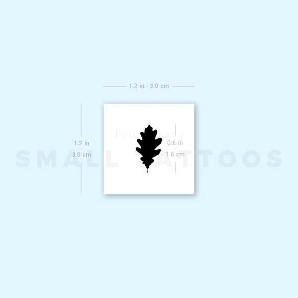 Oak Leaf Temporary Tattoo (Set of 3)