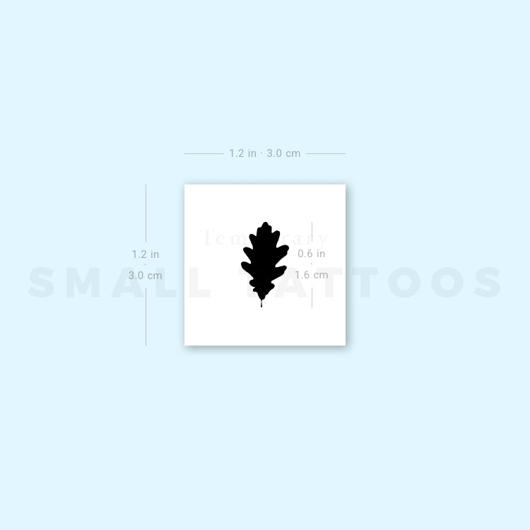 Oak Leaf Temporary Tattoo (Set of 3)