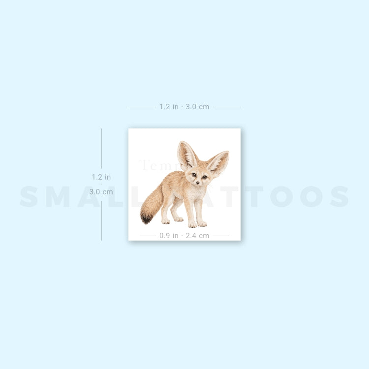 Fennec Fox Temporary Tattoo (Set of 3)